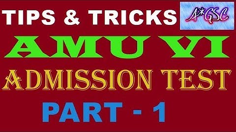 HOW TO PREPARE FOR CLASS VI AMU ENTRANCE TEST/ TIPS & TRICKS OF CLASS VI AMU ENTRANCE TEST 2018-19