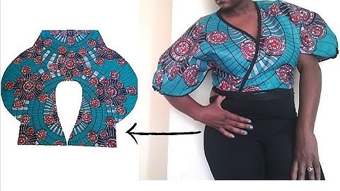 DIY Butterfly Wrap Top / Easy Blouse / Crop top Tutorial / Sewing for Beginner