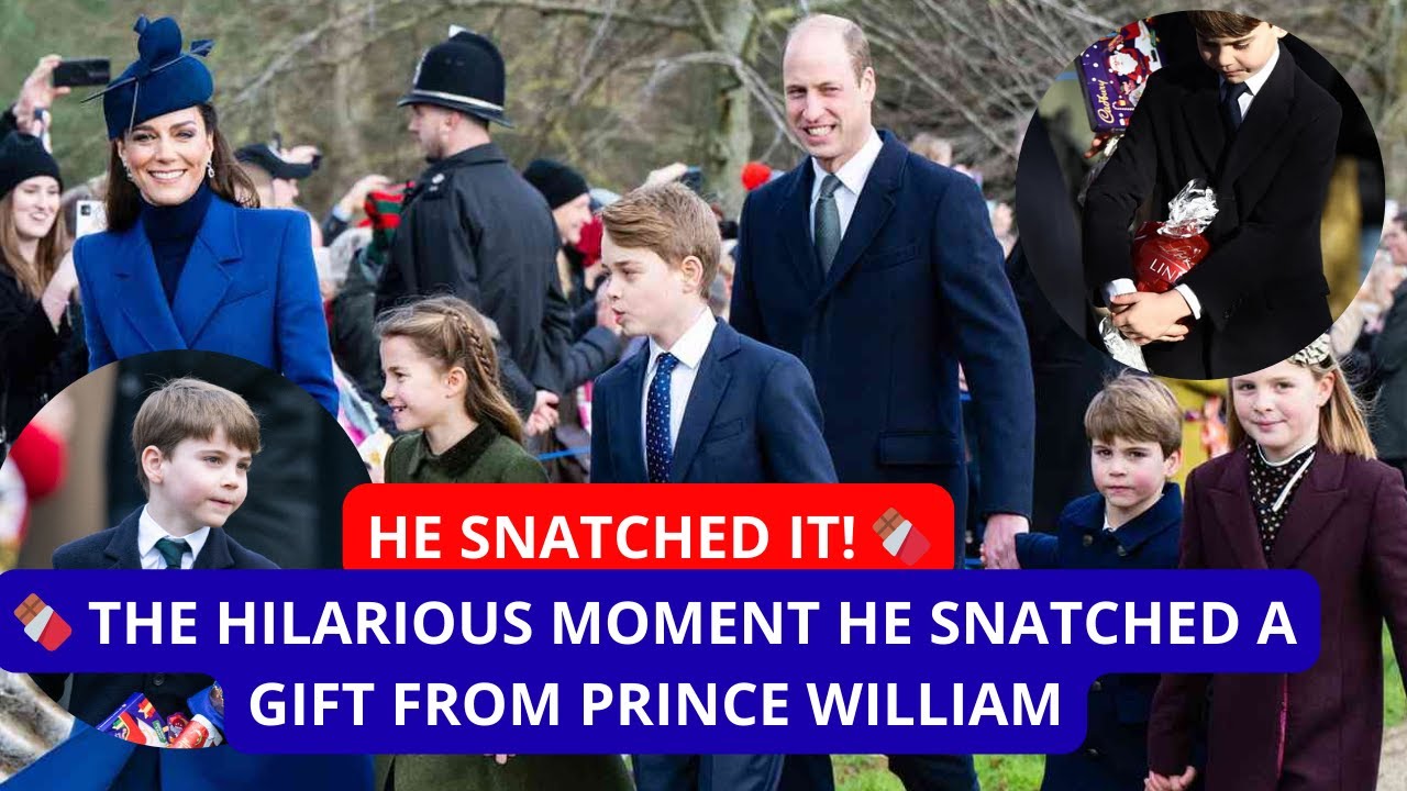 Prince Louis STEALS Christmas! 🍫 The Hilarious Moment He Snatched a Gift from Prince William
