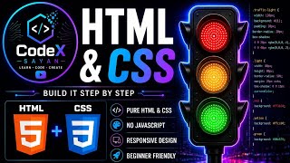 Designing a traffic signal using HTML and CSS 💻