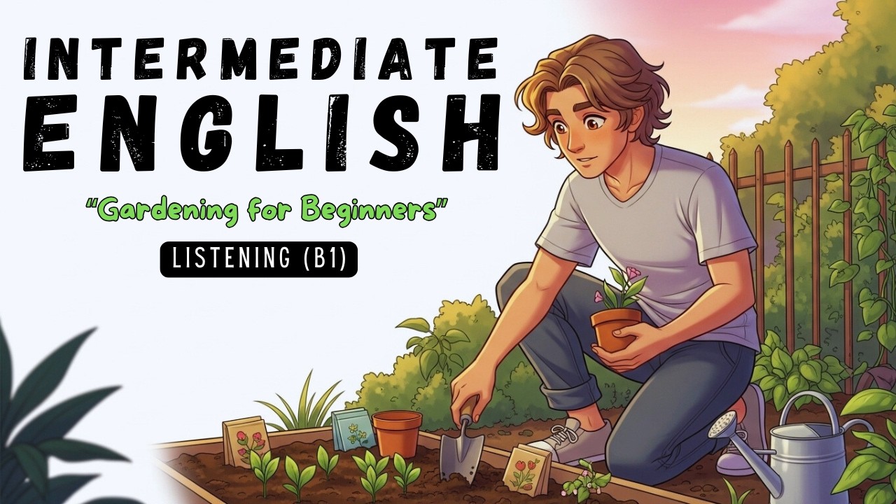 “🌱 Active Listening in English (B1) | Grow Your First Garden | Understand & Imagine”