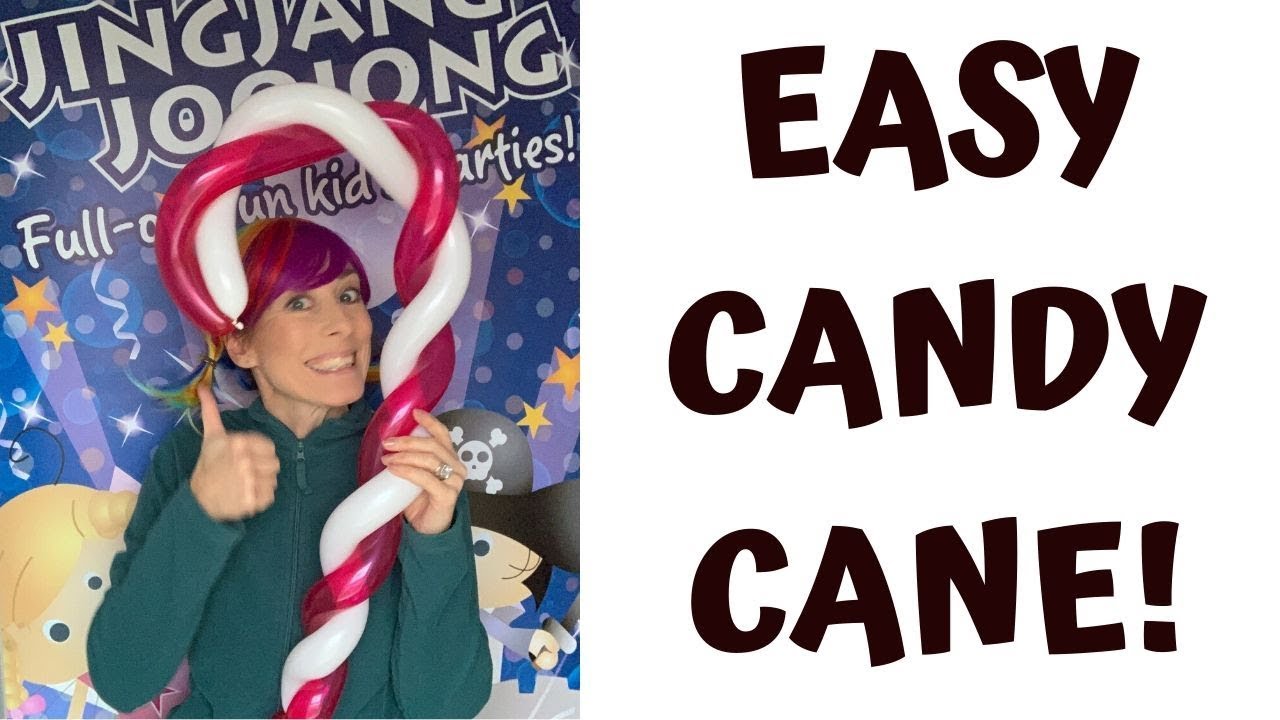 Easy candy cane balloon model! YouTube