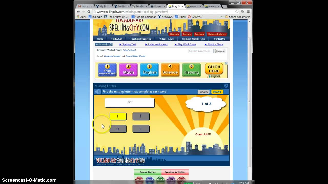 SpellingCity YouTube Spellingcity youtube