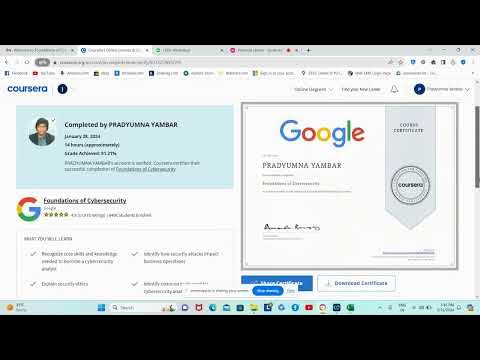 Google Cyber Security Coursera Certification - YouTube
