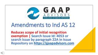 Amendments to Ind AS 12 effective from 1 April 2023