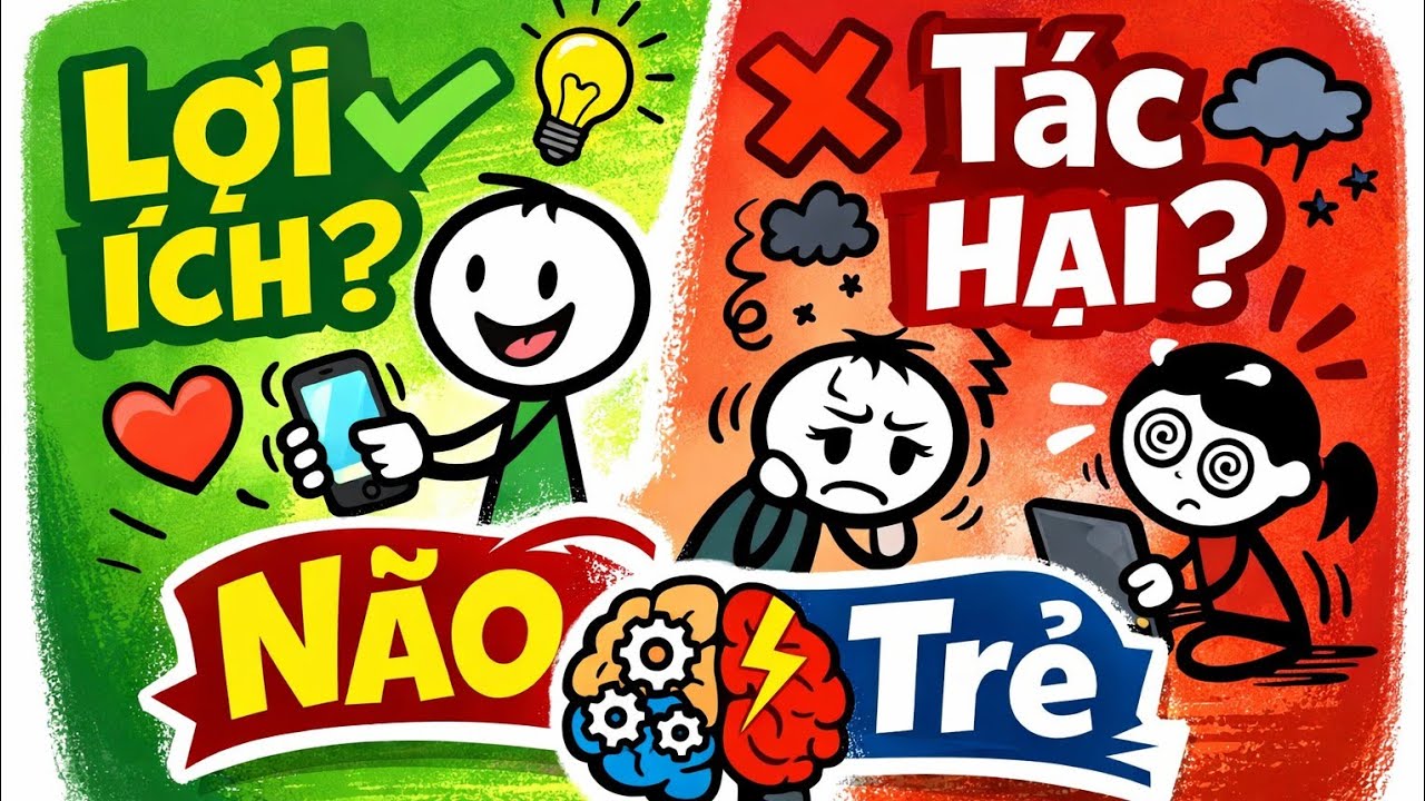 Cho Trẻ Dùng Điện Thoại Sớm: Lợi Hay Hại? Sự Thật Về Não Bộ 0–6 Tuổi & Nguy Cơ Nghiện Màn Hình