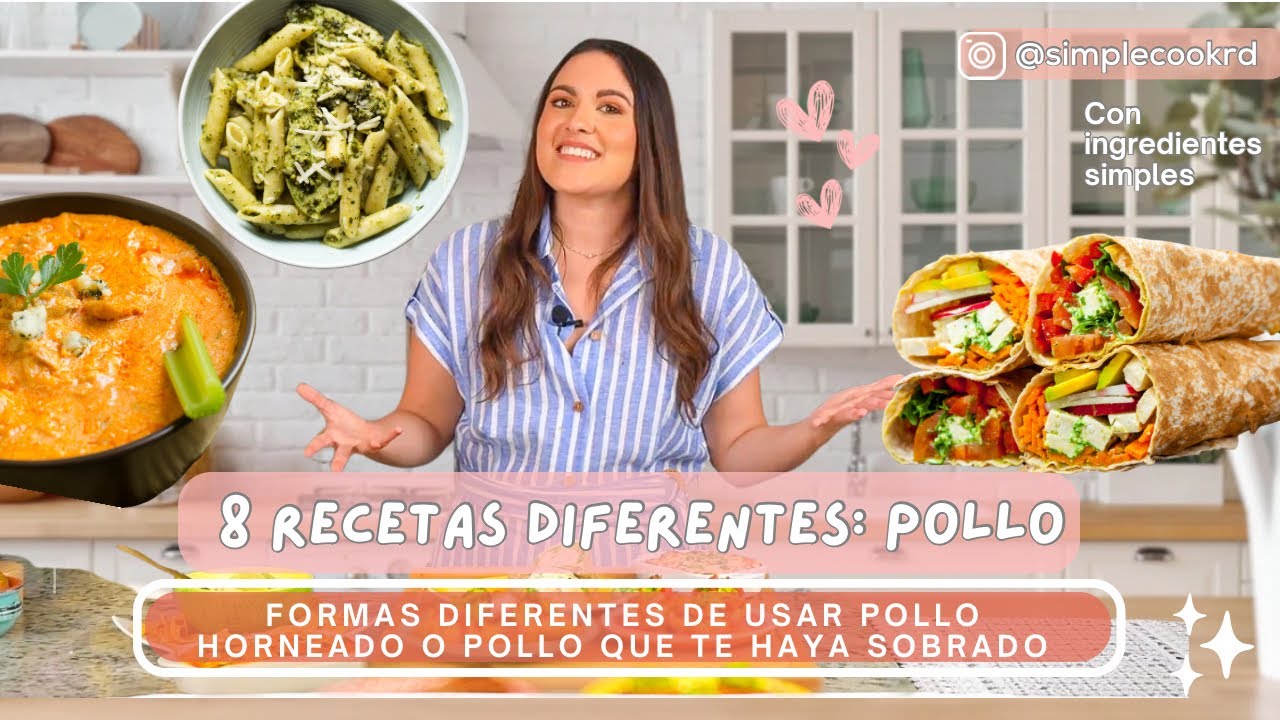 8 recetas usando pollo horneado