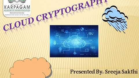 Cloud cryptography presentation