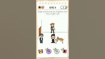 Brain Test 2 Level 9 Smith and Joe part 1, Eddie and Dracula are together, and they Caught Joe.