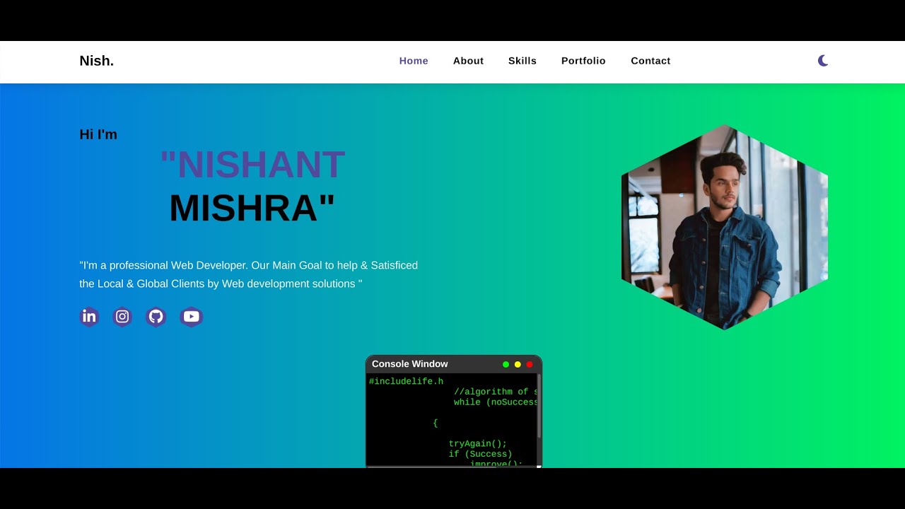 Animated Portfolio Website | Free Source Code - YouTube
