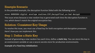 Resolving the Bad Decrypt Error in Node.js Crypto Decryption