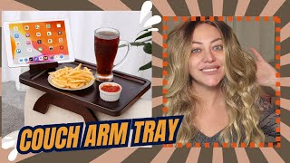 💡 Genius Bamboo Couch Tray 🤯 Snacks, Drinks &amp; Phone Holder in One!
