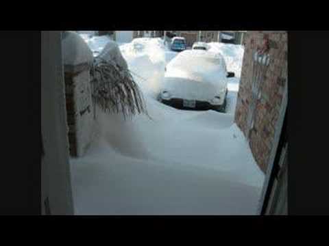 Photo video of March 2008 Snow Storm in Kitchener, Ontario Canada