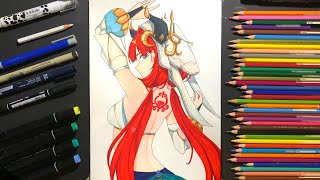 Drawing genshin impact characters - Nilou Genshin impact