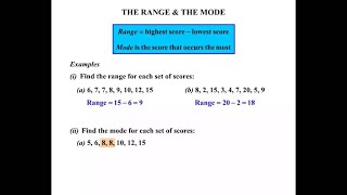 Basic Math and Pre-Algebra Tutorials: The Range and the Mode