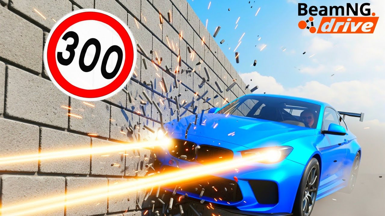 J'ARRIVE A 300 KM/H DANS LE MUR ! (Beamng Drive)