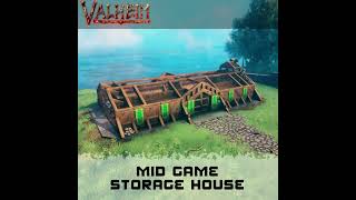 Valheim Storage Longhouse - Mid Game - (Speed Build Short) #valheim #speedbuild