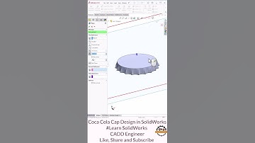 SolidWorks Coca-Cola Cap Design - Step-by-Step 3D Modeling Tutorial #SolidWorks #caddengineer