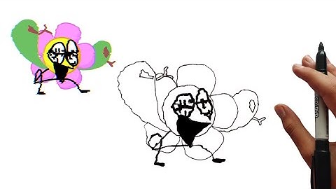 Drawing Flower FNF Battle for Corrupted Island Demo , Learn With Pibby , BFDI Glitch