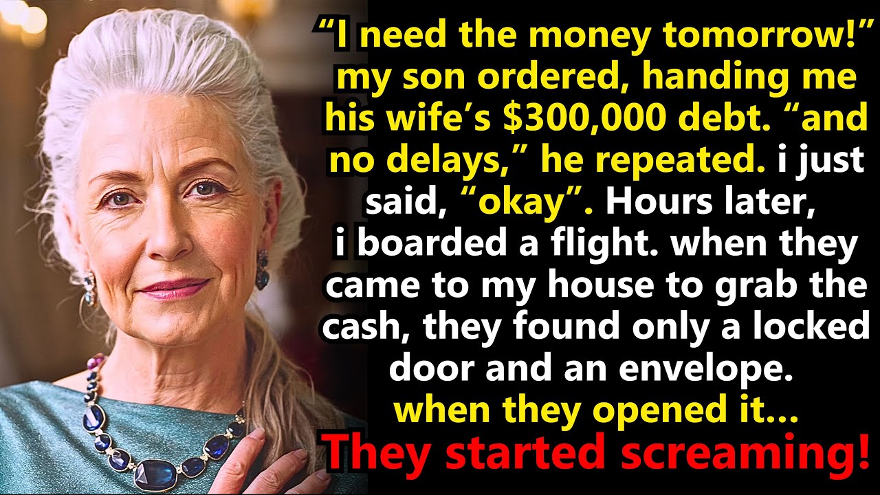 My Son Demanded I Pay His Wife’s $300K Debt — So I Vanished Without a Word…