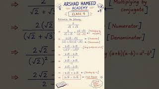 Rationalise the denominator class 9 Math #maths #mathstricks #class9math