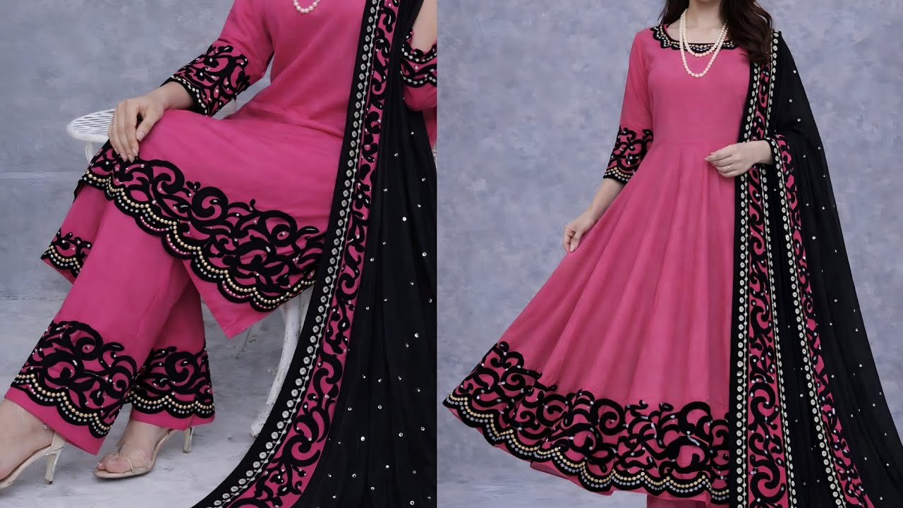 Luxury Velvet Cutwork Lace Design Process ✨ Custom Dress Order from Kashmir | VLEZA Custom clothe |