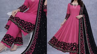 Luxury Velvet Cutwork Lace Design Process ✨ Custom Dress Order from Kashmir | VLEZA Custom clothe |