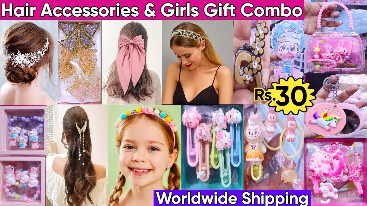 Latest Premium Imported Korean Hair Accessories & Little Girls Trendy Gift Combo Collection 2025