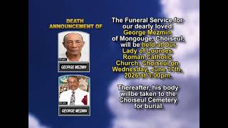 George Mezmin ~ Short Obituary John George Short Obituary