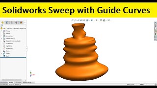 Solidworks advanced tutorial 117|  Sweep with guide curve