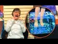 Kentucky woman freaks out at a Fish Spa! Listen to her laugh!!