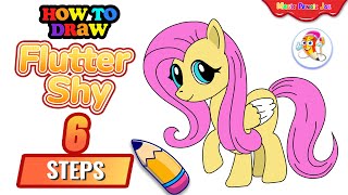 ✨How to draw Flutter Shy in 6 Simple Steps | My Little Pony screenshot 1