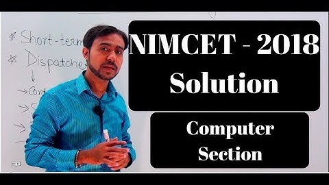 NIMCET -  2018 Paper Solution (PART - 4) | Computer section