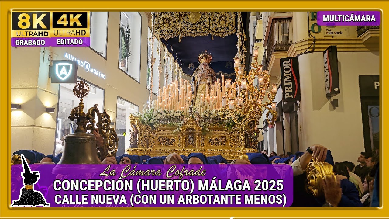 CONCEPCIÓN (HUERTO). CALLE NUEVA. SEMANA SANTA MÁLAGA 2025. MULTICÁMARA 4K