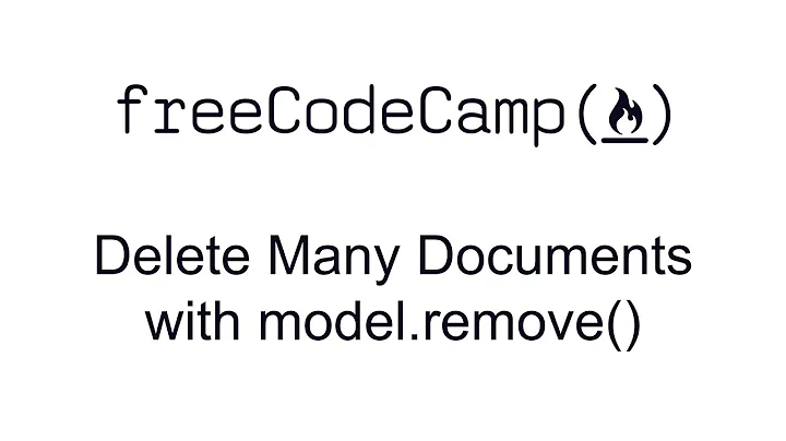 Delete Many Documents with model remove - MongoDB and Mongoose - Free Code Camp
