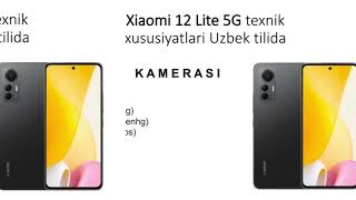 Xiaomi 12 Lite 5G texnik xususiyatlari Uzbek tilida