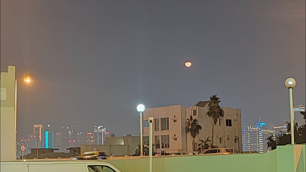 Cycling in Qatar at night 