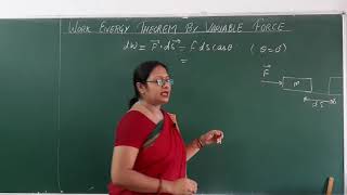 Work energy Theorem by a variable force class 11th