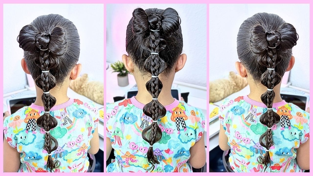 Penteado Infantil fácil com Laço de Cabelo | penteado para meninas