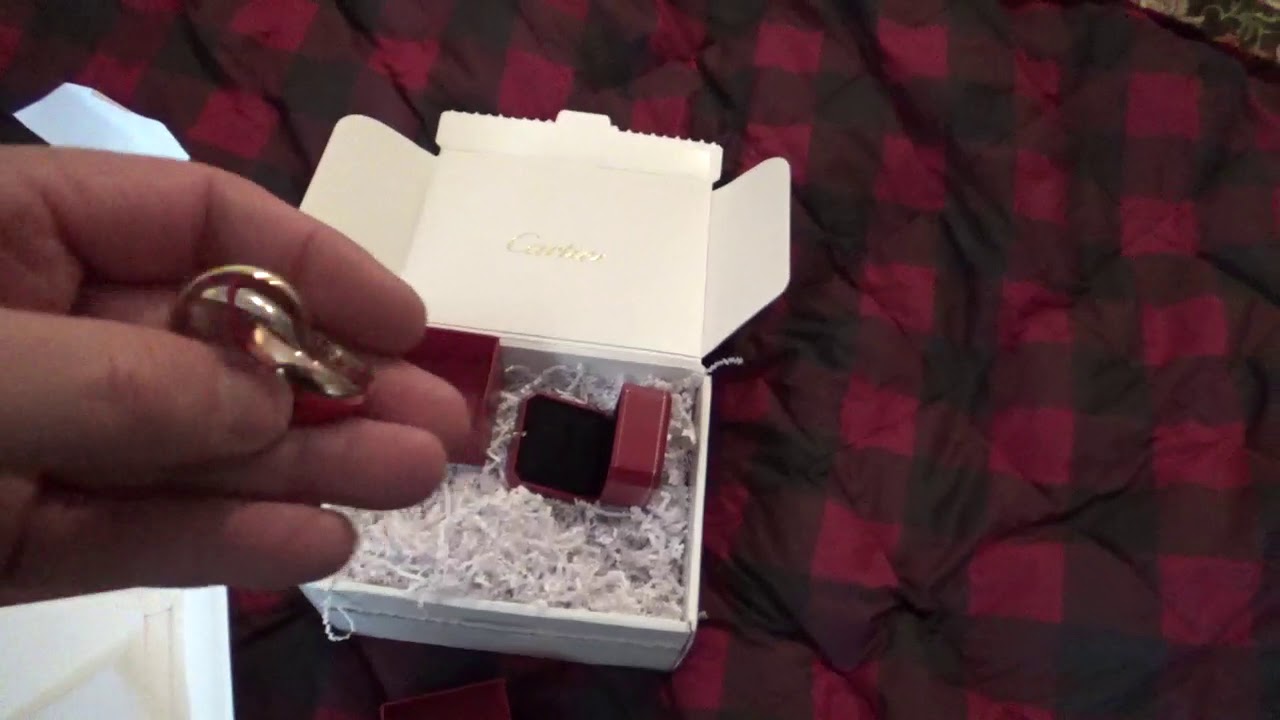 cartier trinity ring unboxing