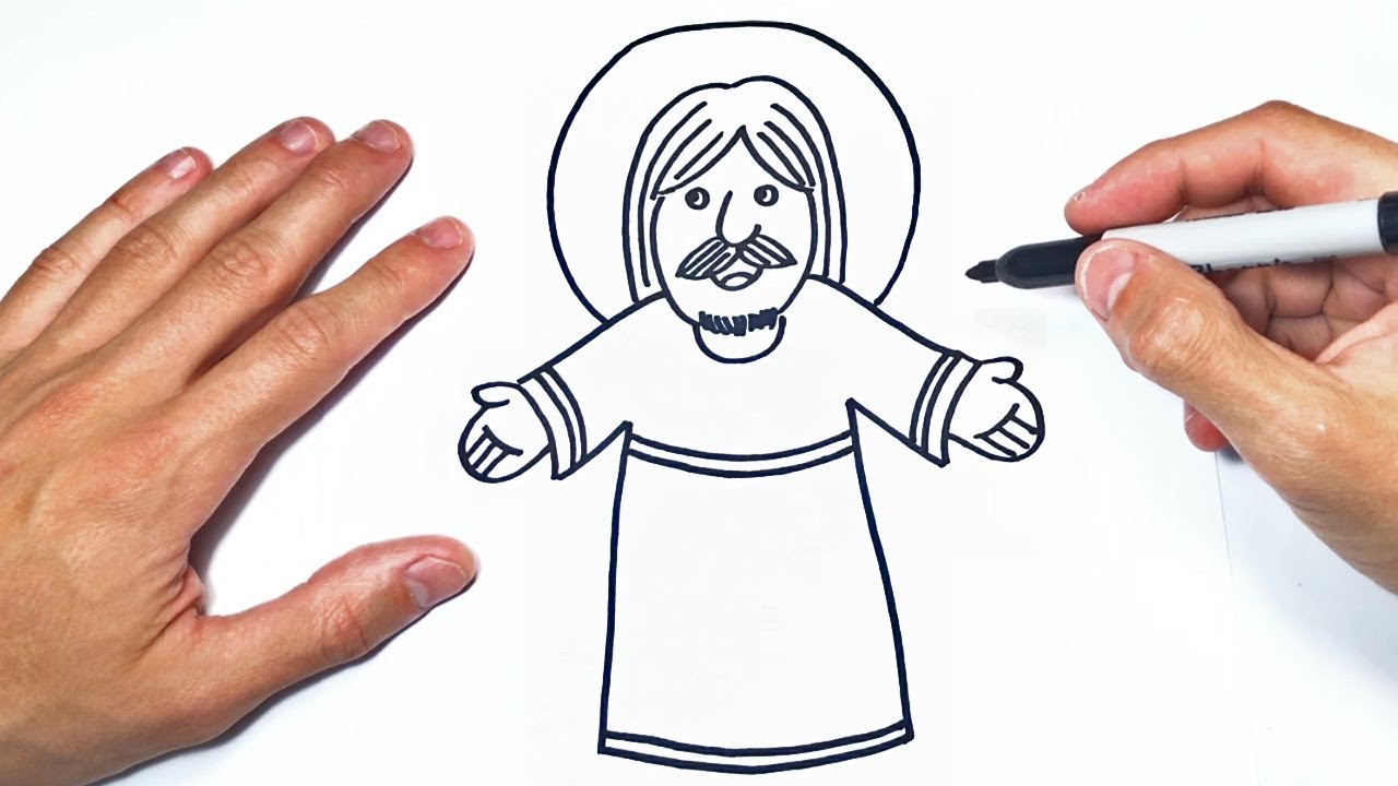 Como dibujar a Jesucristo Paso a Paso - YouTube
