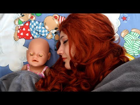 Morning routine with baby doll