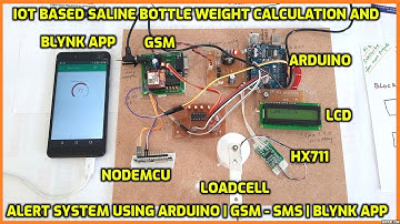 IoT Based Saline Bottle Weight Calculation and Alert System Using Arduino | GSM - SMS | Blynk App
