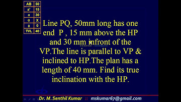 8.5 Projection of Straight Lines - Inclined to one Plane