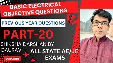 Basic Electrical Engineering|| BEE Part-20|| BEE Numerical || BEE mcqs