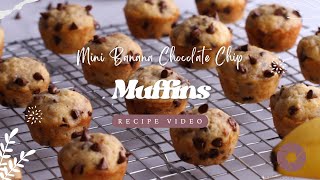 Mini Banana Chocolate Chip Muffins