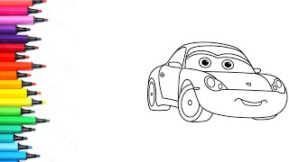 How to Draw a Cute Cartoon Car | Easy Drawing, Coloring & Painting for Kids | Toddlers_Child Art 