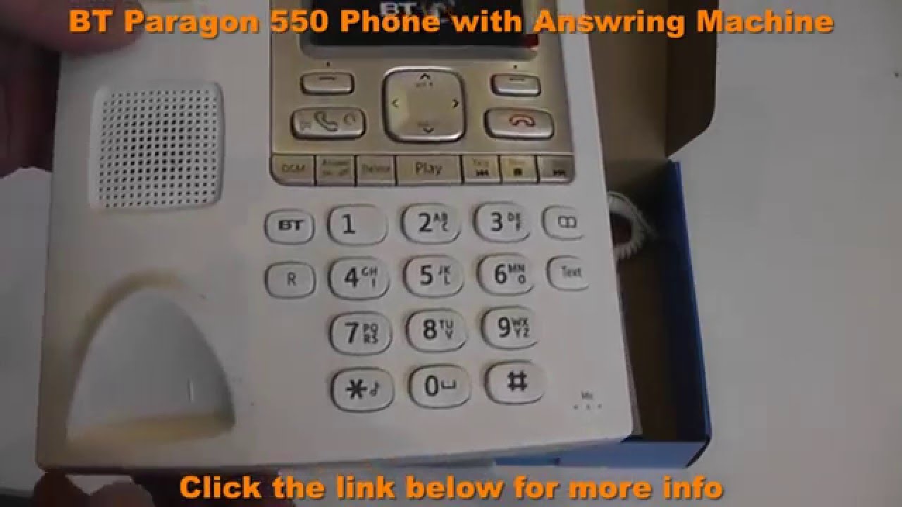 Bt Phone - Bt Paragon 550 Corded Telephone With Answer Machine. 