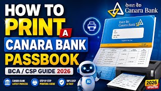 How to Print a Canara Bank Passbook | Complete BCA/CSP Guide 2026