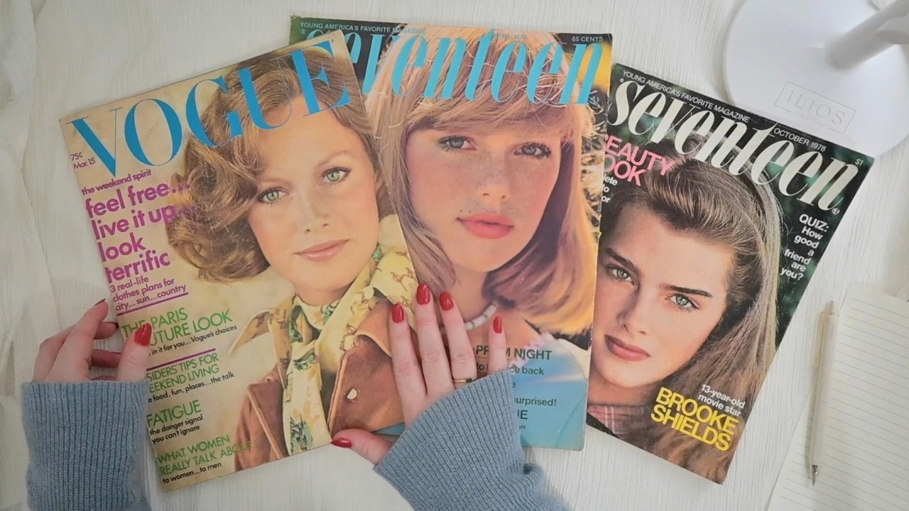 ASMR 🧡 1970s vintage magazine flip through 🔍 jewelry trend spotting 💎 1 of 3